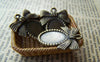 Accessories - 10 Pcs Of Antique Bronze Bowtie Cameo Base Settings Match 10x14mm Cabochon A3179