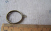 Accessories - 10 Pcs Of Antique Bronze Brass Adjustable Single Loop Ring Bases 20mm A3478