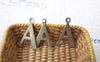 Accessories - 10 Pcs Of Antique Bronze Brass Alphabet Letter A Charms 11x14mm A2406