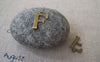 Accessories - 10 Pcs Of Antique Bronze Brass Alphabet Letter F Charms 9x15mm A2411