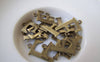 Accessories - 10 Pcs Of Antique Bronze Brass Alphabet Letter F Charms 9x15mm A2411