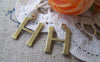Accessories - 10 Pcs Of Antique Bronze Brass Alphabet Letter H Charms 10x15mm A2413