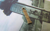 Accessories - 10 Pcs Of Antique Bronze Brass Alphabet Letter I Charms 3.5x15mm A2414