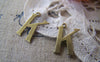 Accessories - 10 Pcs Of Antique Bronze Brass Alphabet Letter K Charms 10x15mm A2416