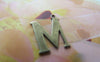 Accessories - 10 Pcs Of Antique Bronze Brass Alphabet Letter M Charms 10x15mm A2418