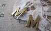 Accessories - 10 Pcs Of Antique Bronze Brass Alphabet Letter M Charms 10x15mm A2418