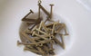 Accessories - 10 Pcs Of Antique Bronze Brass Alphabet Letter N Charms 10x15mm A2419