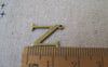 Accessories - 10 Pcs Of Antique Bronze Brass Alphabet Letter N Charms 10x15mm A2419