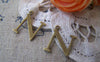 Accessories - 10 Pcs Of Antique Bronze Brass Alphabet Letter N Charms 10x15mm A2419