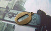 Accessories - 10 Pcs Of Antique Bronze Brass Alphabet Letter O Charms 10x15mm A2420