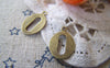 Accessories - 10 Pcs Of Antique Bronze Brass Alphabet Letter O Charms 10x15mm A2420