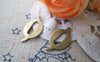 Accessories - 10 Pcs Of Antique Bronze Brass Alphabet Letter Q Charms 10x18mm A2422