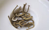 Accessories - 10 Pcs Of Antique Bronze Brass Alphabet Letter U Charms 10x15mm A2426