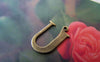 Accessories - 10 Pcs Of Antique Bronze Brass Alphabet Letter U Charms 10x15mm A2426
