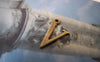 Accessories - 10 Pcs Of Antique Bronze Brass Alphabet Letter V Charms 10x15mm A2427