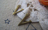 Accessories - 10 Pcs Of Antique Bronze Brass Alphabet Letter V Charms 10x15mm A2427