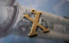 Accessories - 10 Pcs Of Antique Bronze Brass Alphabet Letter X Charms 10x15mm A2429