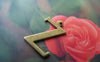 Accessories - 10 Pcs Of Antique Bronze Brass Alphabet Letter Z Charms 10x15mm A2431