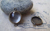 Accessories - 10 Pcs Of Antique Bronze Brass Base Settings Connnector Match 12mm Cabochon A2848