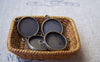 Accessories - 10 Pcs Of Antique Bronze Brass Base Settings Connnector Match 12mm Cabochon A2848