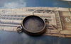 Accessories - 10 Pcs Of Antique Bronze Brass Base Settings Connnector Match 12mm Cabochon A2848