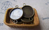 Accessories - 10 Pcs Of Antique Bronze Brass Base Settings Connnector Match 16mm Cabochon A3538