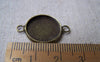 Accessories - 10 Pcs Of Antique Bronze Brass Base Settings Connnector Match 16mm Cabochon A3538
