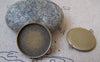 Accessories - 10 Pcs Of Antique Bronze Brass Base Settings Connnector Match 20mm Cabochon A2277