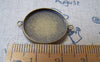Accessories - 10 Pcs Of Antique Bronze Brass Base Settings Connnector Match 20mm Cabochon A2277