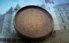 Accessories - 10 Pcs Of Antique Bronze Brass Base Settings Connnector Match 20mm Cabochon A2277