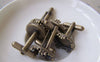 Accessories - 10 Pcs Of Antique Bronze Brass Crown Edge Cuff Links Cufflinks Bezel Setting Match 15mm Cabochon A3021
