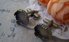 Accessories - 10 Pcs Of Antique Bronze Brass Crown Edge Cuff Links Cufflinks Bezel Setting Match 15mm Cabochon A3021