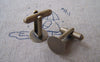 Accessories - 10 Pcs Of Antique Bronze Brass Cuff Links Cufflinks With 10mm Pad A1325