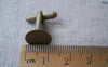 Accessories - 10 Pcs Of Antique Bronze Brass Cuff Links Cufflinks With 12mm Pad A2608