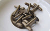 Accessories - 10 Pcs Of Antique Bronze Brass Cuff Links Cufflinks With 8mm Pad A2615
