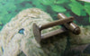 Accessories - 10 Pcs Of Antique Bronze Brass Cuff Links Cufflinks With 8mm Pad A2615