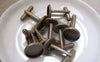 Accessories - 10 Pcs Of Antique Bronze Brass Cuff Links Cufflinks With Round Bezel Setting Match 12mm Cameo A2176