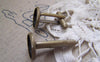 Accessories - 10 Pcs Of Antique Bronze Brass Cuff Links Cufflinks With Round Bezel Setting Match 12mm Cameo A2176