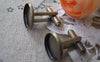 Accessories - 10 Pcs Of Antique Bronze Brass Cuff Links Cufflinks With Round Bezel Setting Match 14mm Cameo A2634