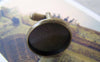 Accessories - 10 Pcs Of Antique Bronze Brass Cuff Links Cufflinks With Round Bezel Setting Match 16mm Cameo A2599