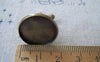 Accessories - 10 Pcs Of Antique Bronze Brass Cuff Links Cufflinks With Round Bezel Setting Match 18mm Cameo A2607