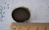 Accessories - 10 Pcs Of Antique Bronze Brass Cuff Links Cufflinks With Round Bezel Setting Match 20mm Cameo A2577