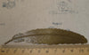 Accessories - 10 Pcs Of Antique Bronze Brass Feather Embellishment 24x110mm A7456