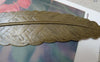 Accessories - 10 Pcs Of Antique Bronze Brass Feather Embellishment 24x110mm A7456