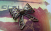 Accessories - 10 Pcs Of Antique Bronze Brass Filigree Bow Tie Knot Charms 20mm A3055