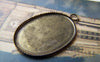 Accessories - 10 Pcs Of Antique Bronze Brass Oval Sawtooth Base Settings Match 18x25mm Cabochon A3199