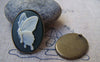 Accessories - 10 Pcs Of Antique Bronze Brass Oval Sawtooth Base Settings Match 18x25mm Cabochon A3203