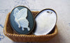 Accessories - 10 Pcs Of Antique Bronze Brass Oval Sawtooth Base Settings Match 18x25mm Cabochon A3203