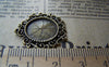 Accessories - 10 Pcs Of Antique Bronze Brass Round Base Settings Match 14mm Cab A3226