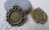 Accessories - 10 Pcs Of Antique Bronze Brass Round Base Settings Match 14mm Cab A7024
